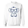 動物かわいいシンプルなサングラスをかけた小さな象の赤ちゃん スウェットシャツ