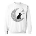 曼荼羅猫tシャツ レディース メンズ ユース 月と星 スウェットシャツ