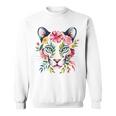 水彩ファンタジー風プーマの花 スウェットシャツ
