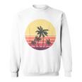 涼しい 夏休み メンズ レディース サンセット ビーチ ヤシの木 スウェットシャツ