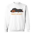 犬 おもしろ 明日から本気出す 可愛い ダックスフンド ミニチュアダックスフンド 長袖tシャツ スウェットシャツ