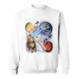 猫 ねこ 宇宙 惑星 スウェットシャツ