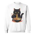 猫 ラーメン グラフィック 日本語 カワイイ アニメ 面白い ラーメン 猫 長袖tシャツ スウェットシャツ
