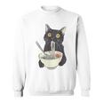 猫 ラーメン 麺 和 ラーメン かわいい 猫 スウェットシャツ