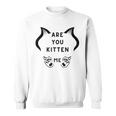 猫好きかい？子猫かっこいいかっこいい スウェットシャツ