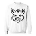 獣 小さなイノシシ 動物 かわいい シンプル ユーモア イノシシ スウェットシャツ
