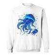生物発光と水中世界クラゲ スウェットシャツ