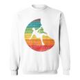 バックプリント 登山、ボルダリング、フリークライミングシルエット スウェットシャツ
