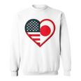 米国 アメリカ 日本 ハートフラッグ 二重国籍。 スウェットシャツ
