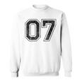 背中に07番 スウェットシャツ
