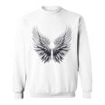 背中には白い天使の羽 スウェットシャツ