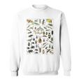 虫 昆虫 虫虫型 昆虫学プリント 虫プリント スウェットシャツ