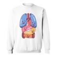 解剖学 生理学 心臓 肺 生命 器官 イラスト スウェットシャツ