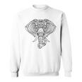 象のマンダラ、ヨガナマステエスニックシャーマン。 スウェットシャツ