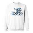 趣味のサイクリストのためのおしゃれな面白いロードバイク猫。 スウェットシャツ