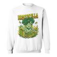 都市を攻撃する巨大なブロッコリーモンスター面白いブロッコリー スウェットシャツ