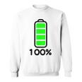 電池 100 フルバッテリー スウェットシャツ