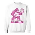 面白いゴリラ遊びバスケットボール ビッグボーラー マネースポーツ スウェットシャツ