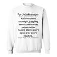 面白いポートフォリオマネージャー スウェットシャツ