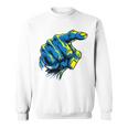 面白い手のデザイン スウェットシャツ