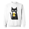面白い黒猫はビールが大好きおもしろいビール好き スウェットシャツ