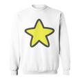 黄色い星と黒のアウトライン スウェットシャツ
