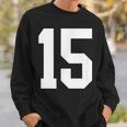 15番のカレッジスポーツスタイル。ホワイト。 スウェットシャツ 彼への贈り物