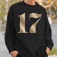 17 セブンティーン 誕生日 お気に入り 数字 フルール・ド・リス デザイン スウェットシャツ 彼への贈り物