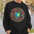 180 Banderas Banderas Del Mundo Mapa Del Mundo Con Banderas Camisa de entrenamiento Regalos para él