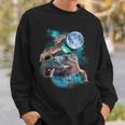3ムーンヤモリ面白い爬虫類ヒョウトカゲヤモリアートノベルティ スウェットシャツ 彼への贈り物