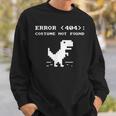 404 エラーコスチューム Not Found シャツ 面白い ハロウィン インターネット スウェットシャツ 彼への贈り物