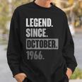 57歳の誕生日 ヴィンテージ レトロ 面白い 57歳 10月 1966 スウェットシャツ 彼への贈り物