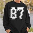 87番の前面と背面にホワイトのプリント。 スウェットシャツ 彼への贈り物