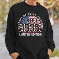 90Th Birthday Vintage 1935 90 Years Old Usa Flag Sweatshirt Gifts for Him