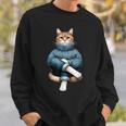 A Cozy Cat Wear Aweater And お揃い パンツ スウェットシャツ 彼への贈り物