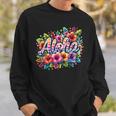 Aloha Tropical Flowers Summer Vacation Hawaii Beach Family Sweatshirt Gifts for Him