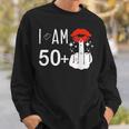 I Am 50 Plus 1 中指 51歳の誕生日 面白い スウェットシャツ 彼への贈り物