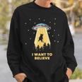 Area 51 Ufoハンターtシャツ エイリアン誘拐 I Want To Believe スウェットシャツ 彼への贈り物
