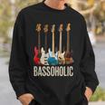 Bassoholic ベースギタープレーヤーのベーシストのコレクターのためのギフトbass スウェットシャツ 彼への贈り物