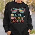Beaches Booze Besties 夏休み 旅行 ギフト スウェットシャツ 彼への贈り物