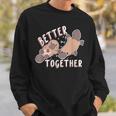 Better Together バレンタインデー カモノハシ カップル ラブ ハッピー スウェットシャツ 彼への贈り物