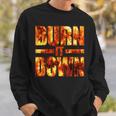 Burnit Down Fire Flames スウェットシャツ 彼への贈り物
