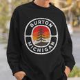 Burton Michigan ビンテージ レトロ グラフィック スウェットシャツ 彼への贈り物