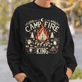 Campfire King おもしろキャンプギフト 焚き火 スウェットシャツ 彼への贈り物