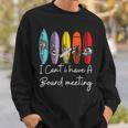 I Can't I Have Aurfboard Meetingurfing ファニーサーファーtシャツ スウェットシャツ 彼への贈り物
