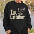 The Catfather Cat Dad Apparel Cat Lover For Men Sweatshirt Gifts for Him