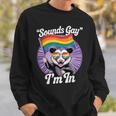 Cute Lgbtq Possum Holding Flag With Sounds Gay Quote Sweatshirt Gifts for Him