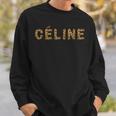 Céline レオパード こんにちは私の名前は、名です スウェットシャツ 彼への贈り物