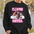 Death Metal Grim Reaper ピンクユニコーン ファニーヘビーメタル スウェットシャツ 彼への贈り物