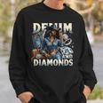 Denim And Diamonds African Melanin Swag Cowgirls Western Sweatshirt Gifts for Him